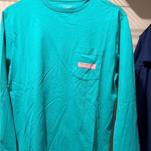 Vineyard Vines Teal 145 Kentucky Derby Long Sleeve Shirt